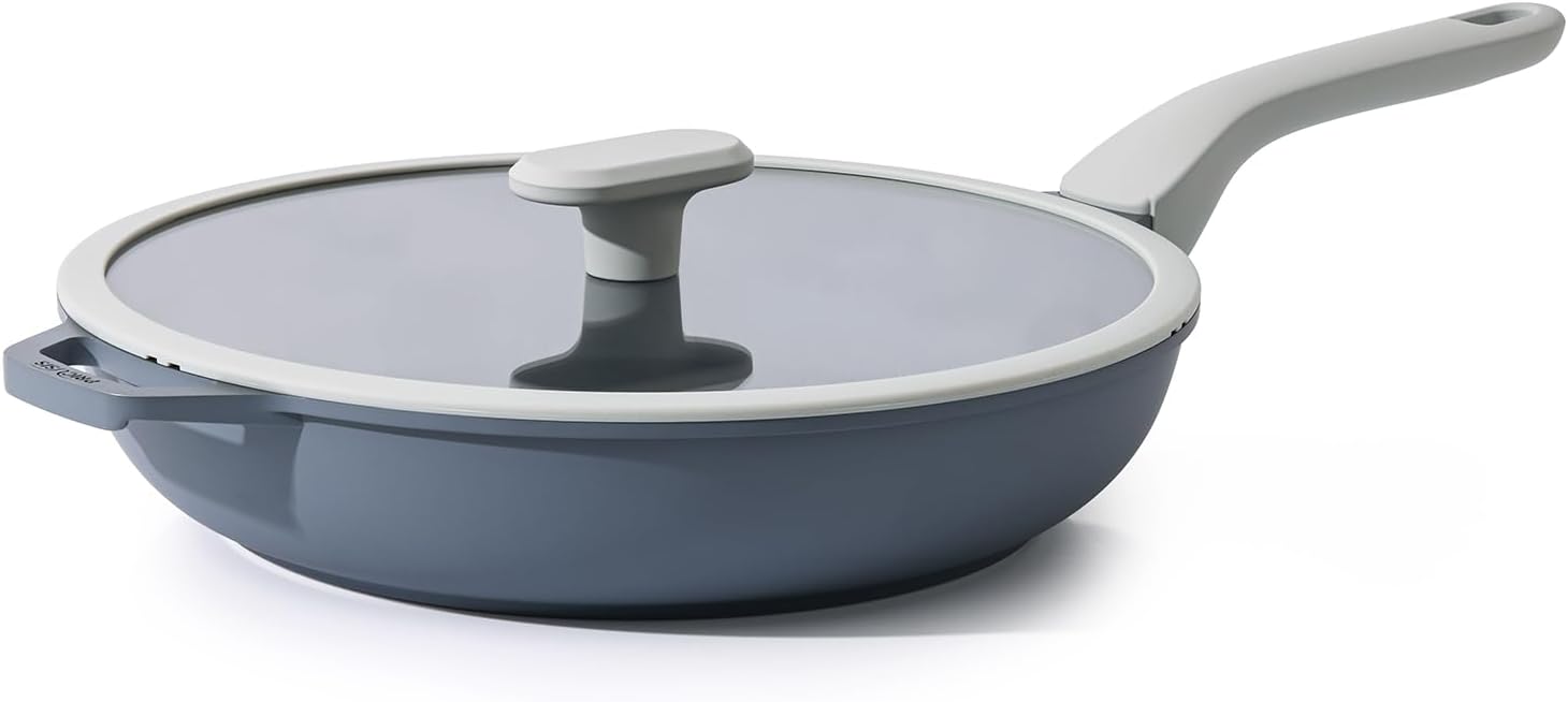 PRICUSIS Nonstick Ceramic Frying Pan 12inch with Lid