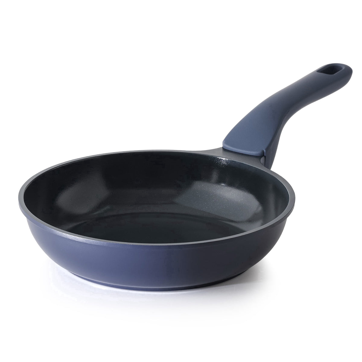 Navy frying pan without lid.